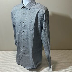 Calvin Klein Blue and White Checkered Shirt